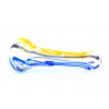 Pipa Pyrex 11 cms Lineas Amarilla Azul - Productos Genéricos