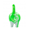 Pipa 12cm Silicona Elefante Verde Blanco - Productos Genéricos