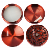 Moledor Metalico 40Mm 4 Pcs Concavo Rojo - Productos Genéricos